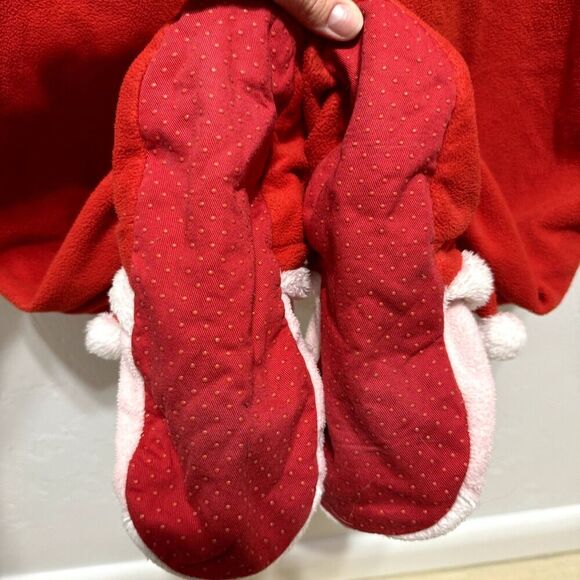 Nick & Nora PJs Onesie Footie Santa Sleepwear Red Christmas Womens sz Medium - Picture 7 of 9